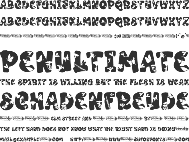 Playful Garden Personal Use font preview