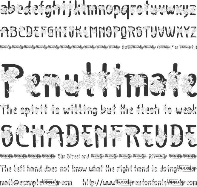 Mono Rose font preview