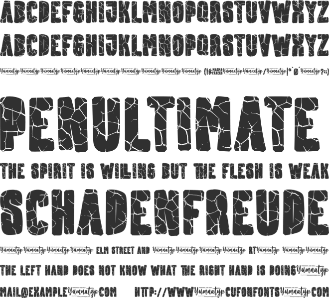 Magma Cracks Personal Use font preview