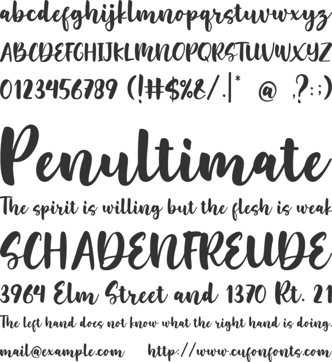 Miya Mine font preview