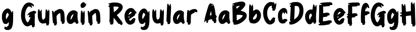 g Gunain Regular font
