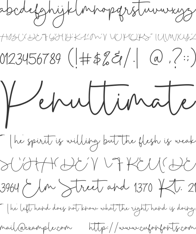 Mallcity font preview