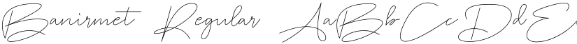 Banirmet Regular font