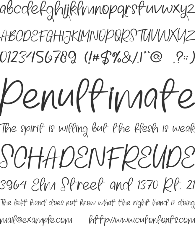 Chocolate Brownies font preview