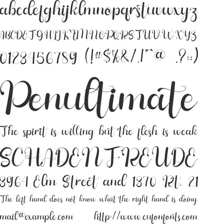 Sahyan Maglin font preview