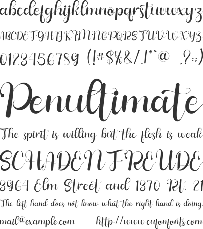 Sahyan Maglin font preview