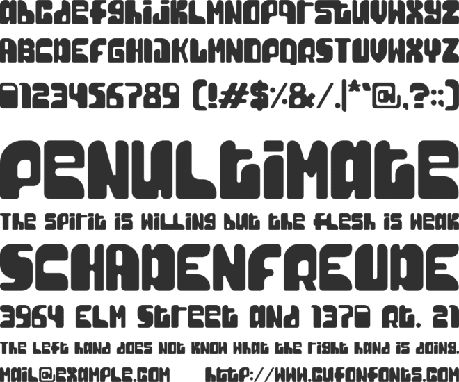 Jakusty Display font preview