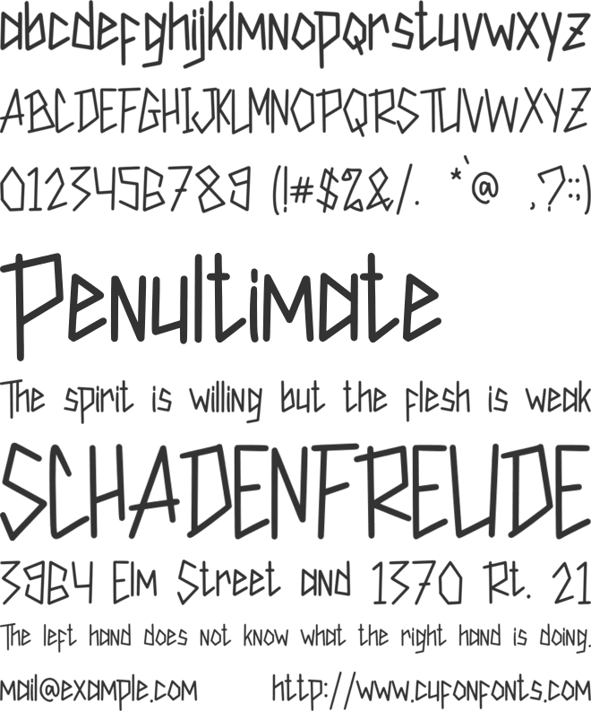 Milky Line font preview