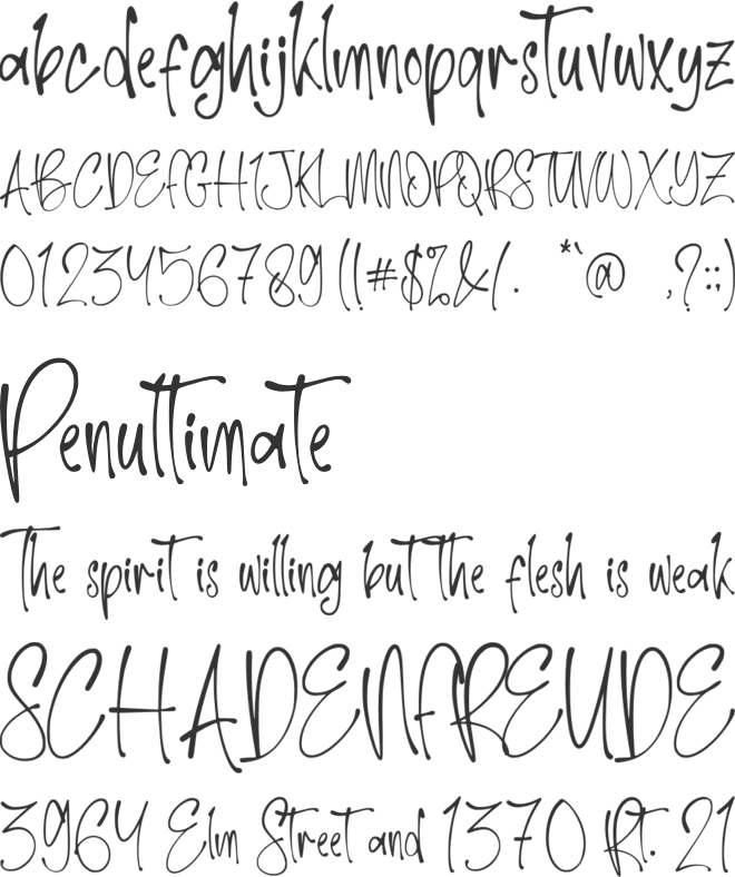 Yellow Cute font preview