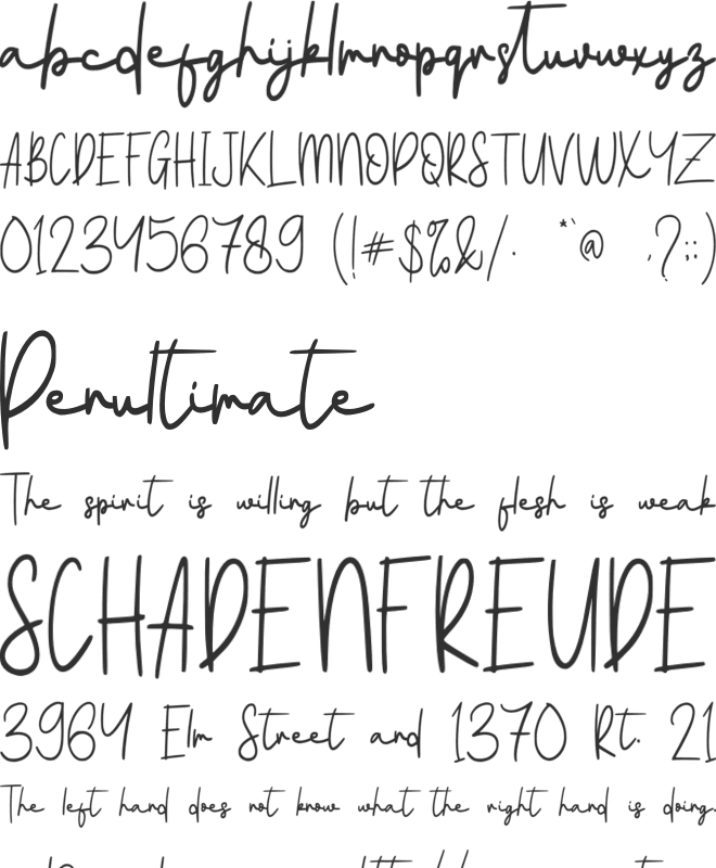 Dastie - Personal Use font preview