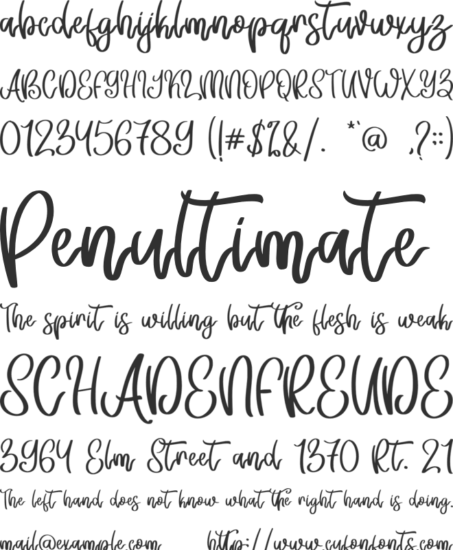 Youth Love - Personal Use font preview