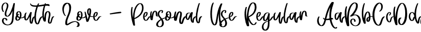 Youth Love - Personal Use Regular font