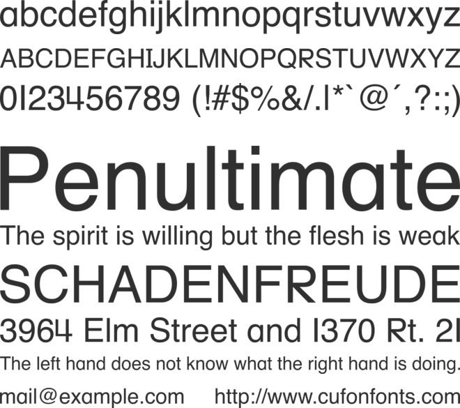 Helvetica Infanity font preview