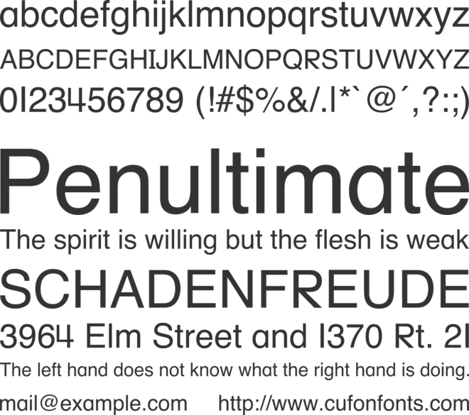 Helvetica Infanity font preview