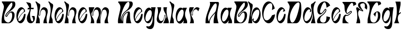 Bethlehem Regular font