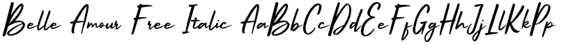 Belle Amour Free Italic font