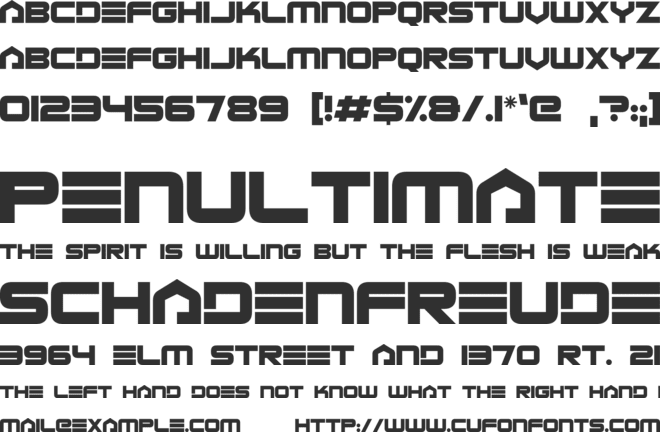 Alien Invader font preview