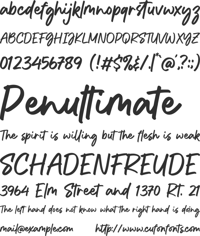 Youth Action font preview