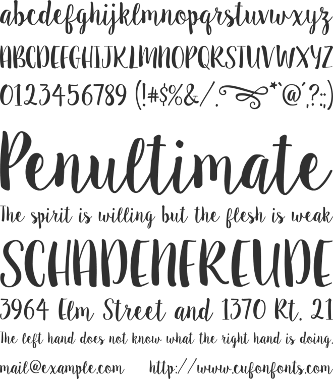 Sweet Pea font preview