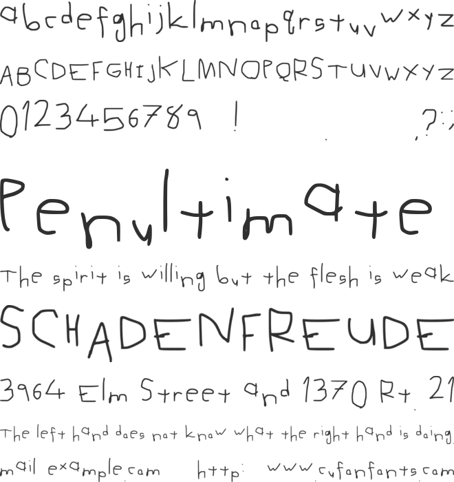 Mouse Drawing Font font preview