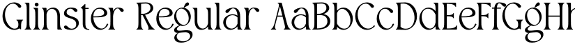 Glinster Regular font