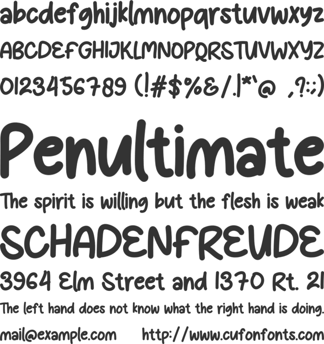 Rainbow Season font preview