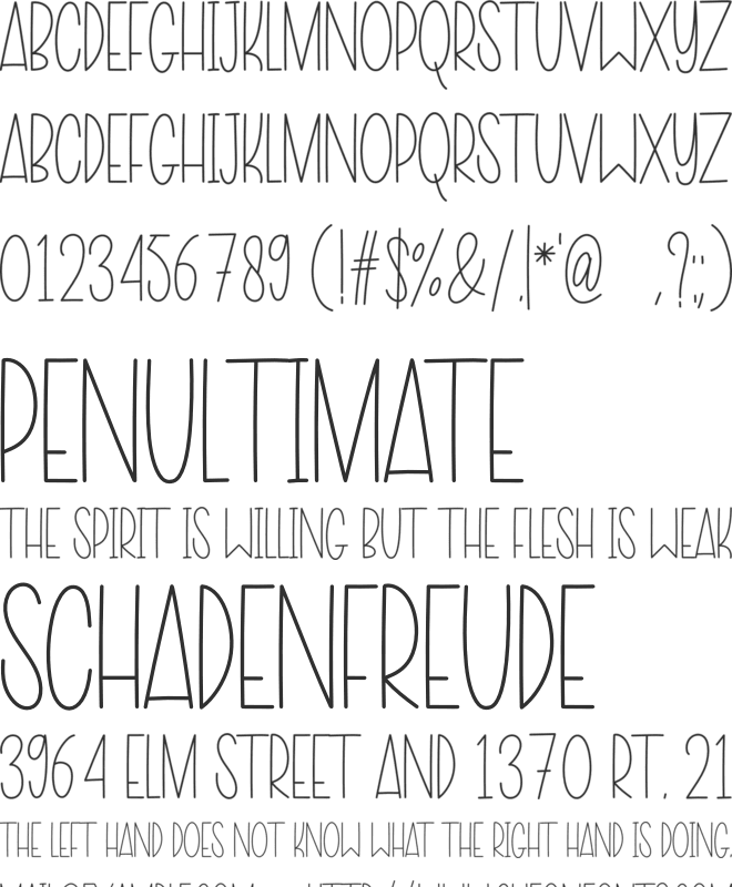 Overlove font preview
