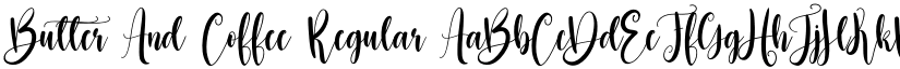 Butter And Coffee Regular font