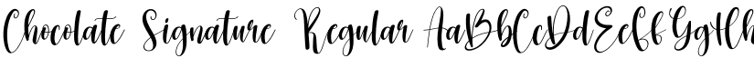 Chocolate Signature Regular font
