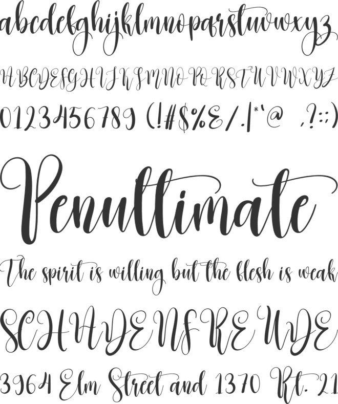 Brigestone font preview