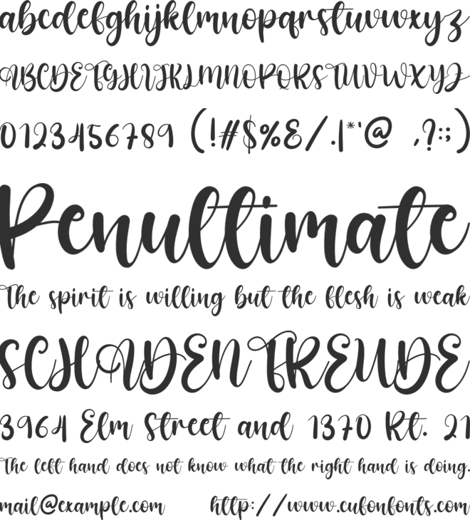 The Candy font preview
