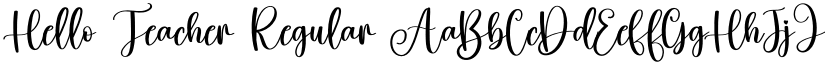 Hello Teacher Regular font