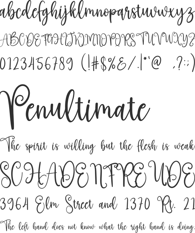 Tree Christmas font preview