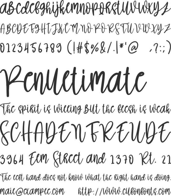 Baby Cake font preview