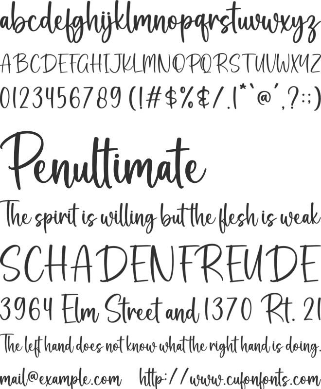 Plant Mama font preview