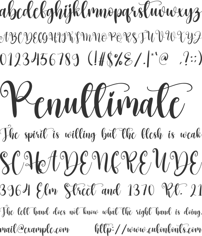 Milksake font preview