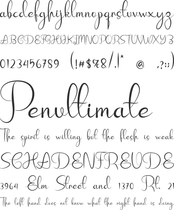Theson font preview