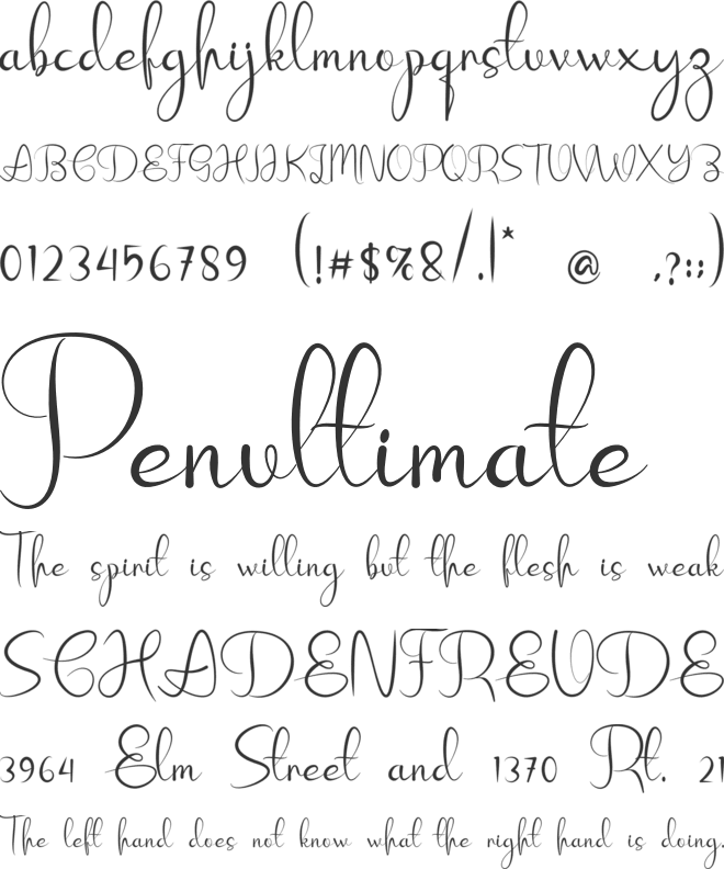 Theson font preview