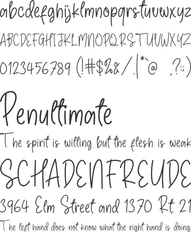 Snowberry font preview