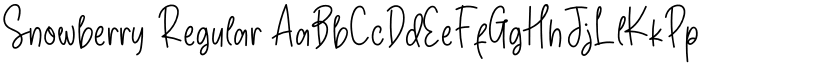 Snowberry Regular font