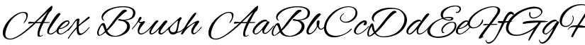 Alex Brush font
