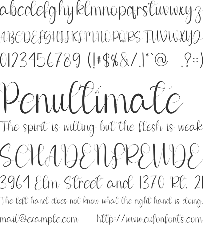 Beautiful Sunflower font preview