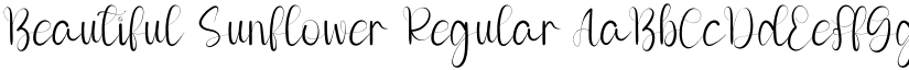 Beautiful Sunflower Regular font