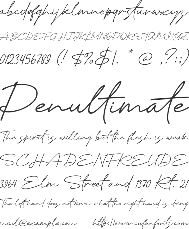 Saturday August font preview
