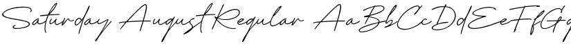 Saturday August Regular font