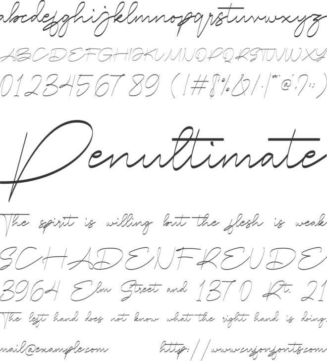 Banirmet Dua font preview