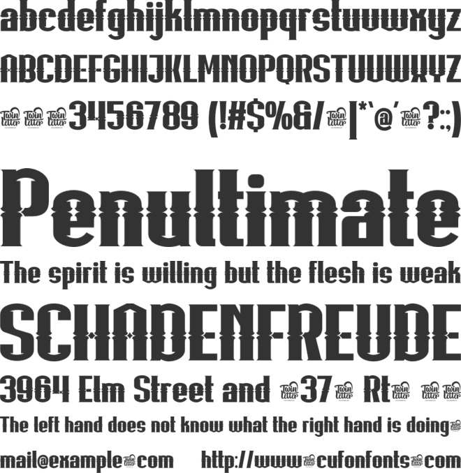 METUBtrial font preview