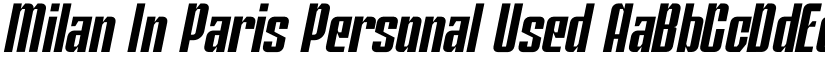 Milan In Paris font download