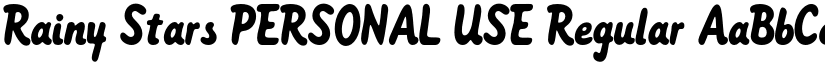 Rainy Stars PERSONAL USE Regular font