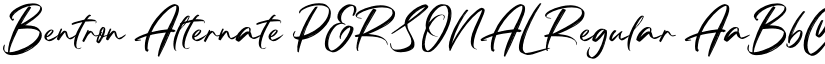 Bentron Alternate PERSONAL font download